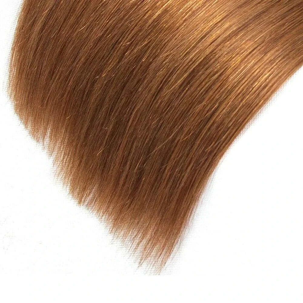 Brown Bundles Human Hair #30 Straight 12 14 16 100% Virgin Brazilian Remy Hair